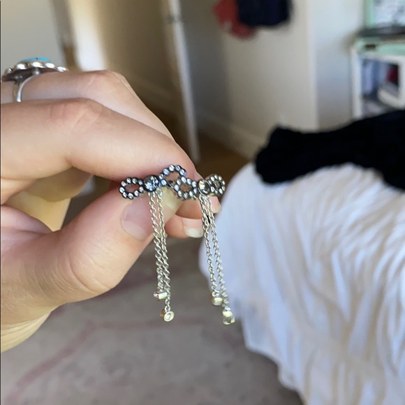 Coach Bow Chain Drop Earrings - Picture 2 of 2